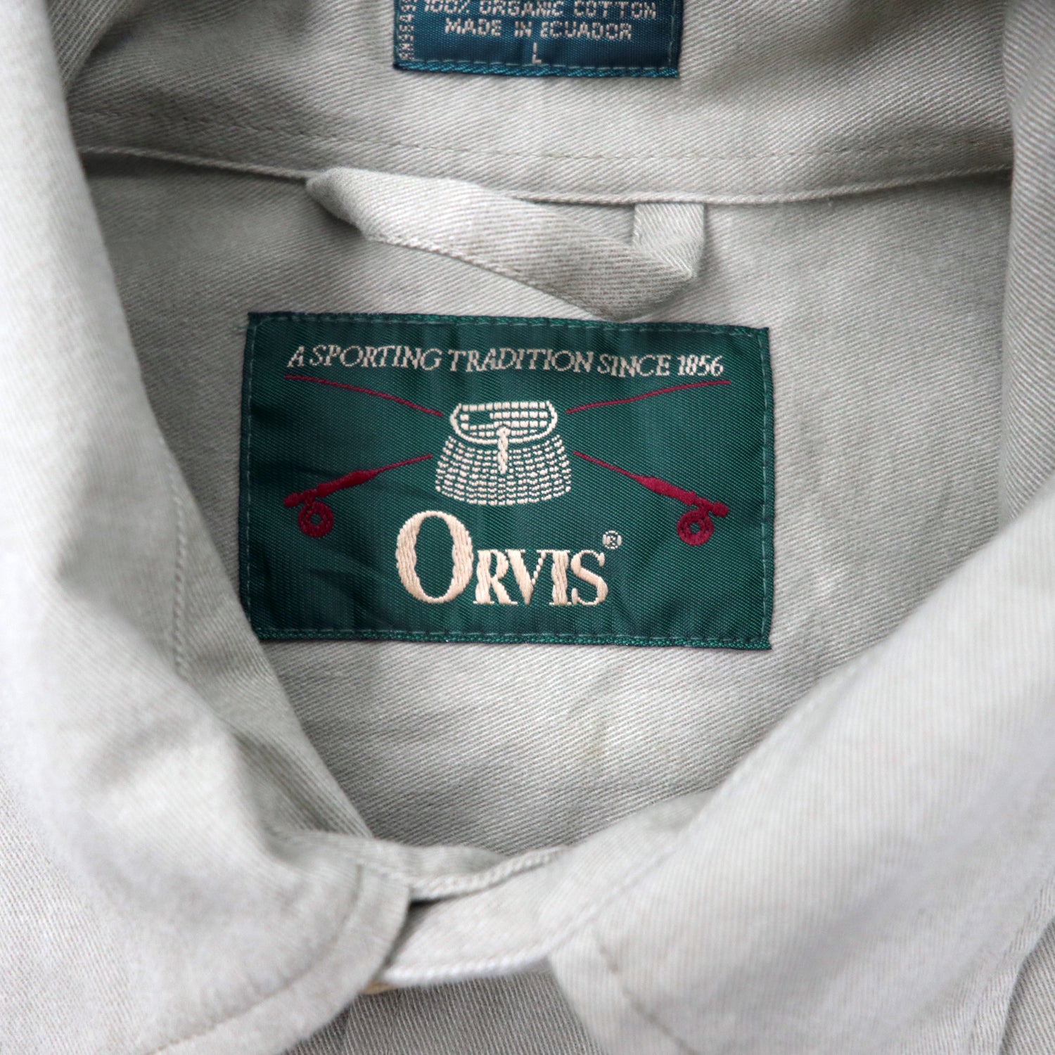 ORVIS 90's Safari Jacket L Beige Cotton Draw Code Ecuador Made