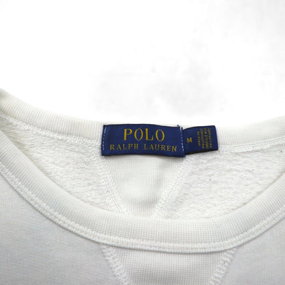 Polo Ralph Lauren ポロベア 前V スウェット トレーナー M ホワイト コットン