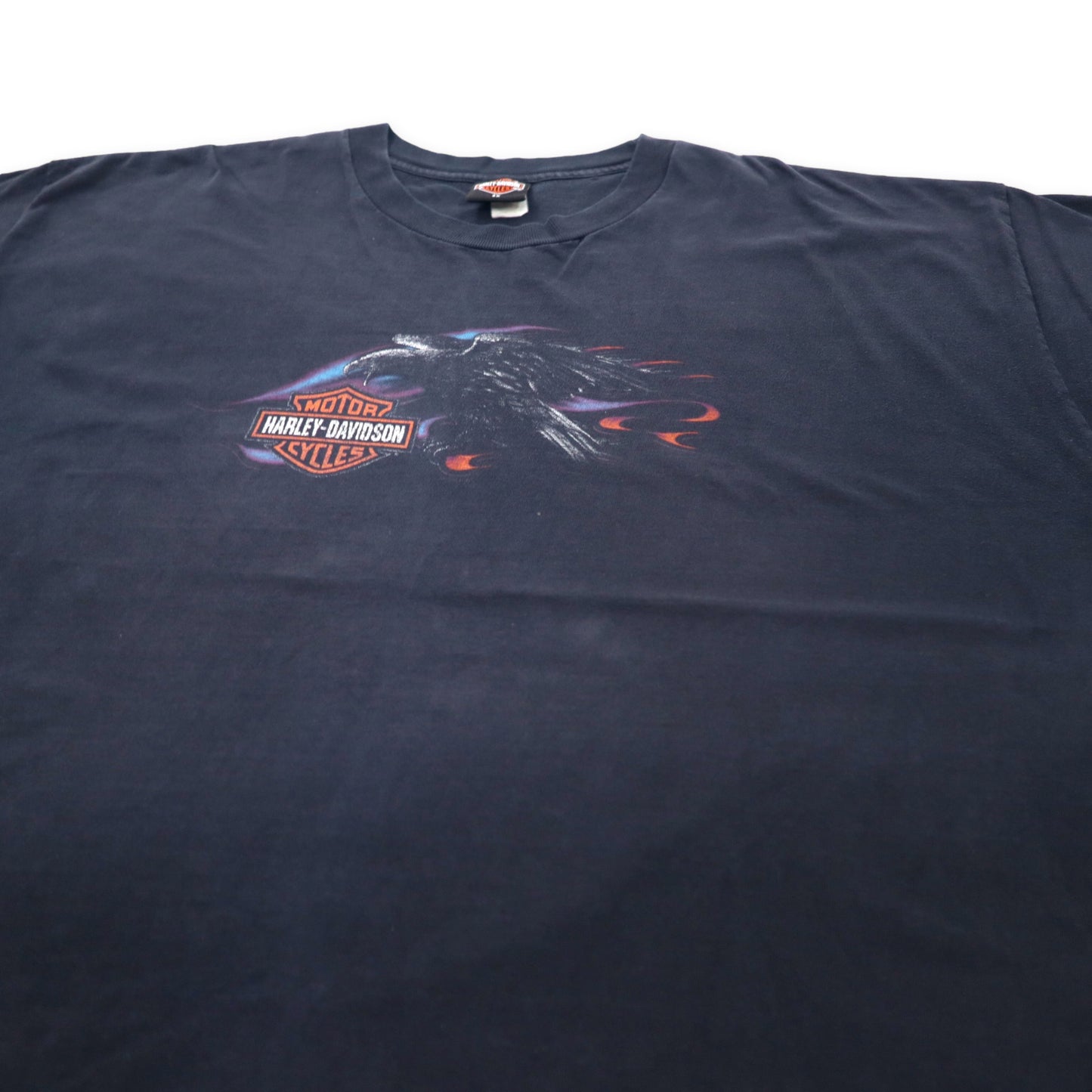 HARLEY DAVIDSON USA製 ロゴプリントTシャツ 3X ブラック コットン SARASOTA FLORIDA 両面プリント ビッグサイズ