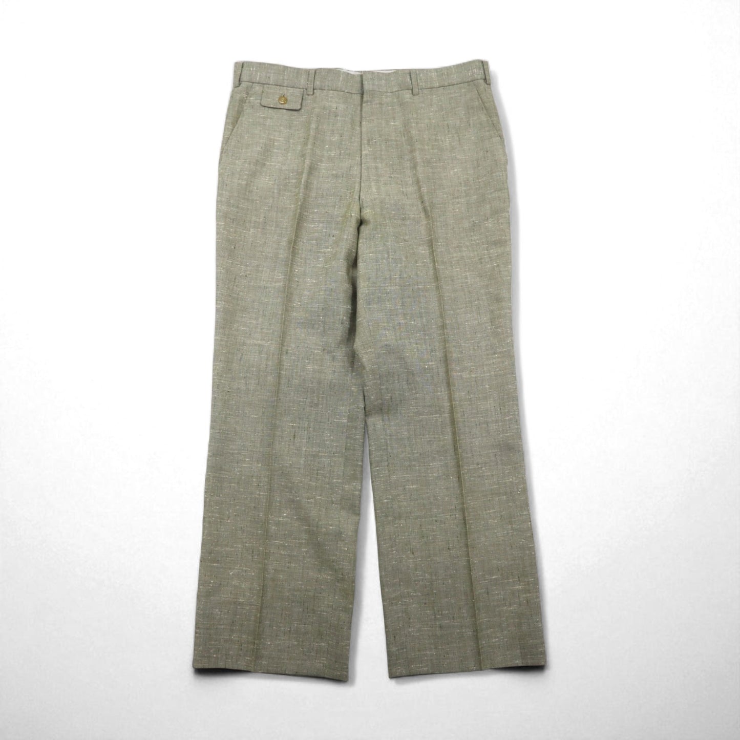 Vintage 90s Linen Suit TENGEN NEO PRETA 90年代 リネン混 2B サマースーツ セットアップ M ベージュ 麻 ペイズリー柄 裏地 ワイド