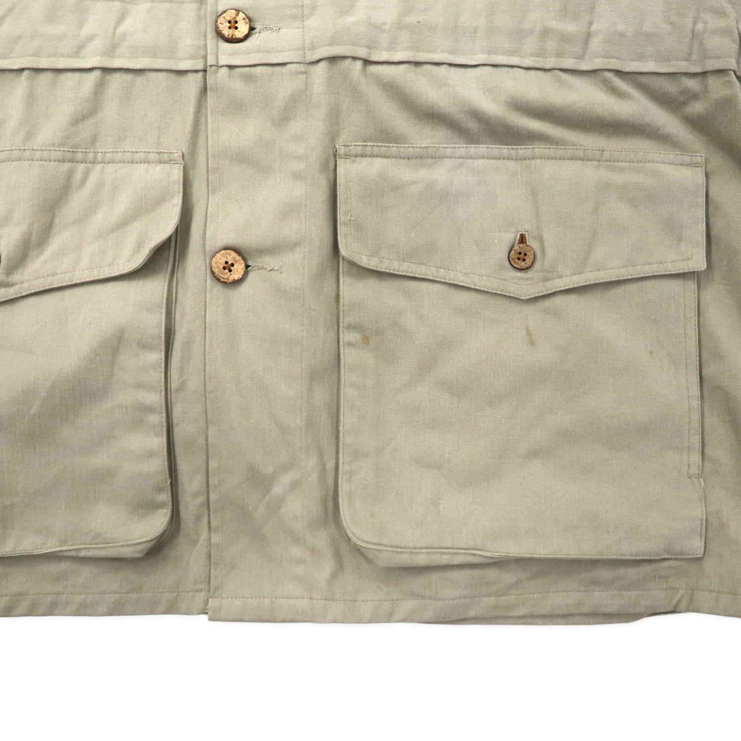 ORVIS 90's Safari Jacket L Beige Cotton Draw Code Ecuador Made ...