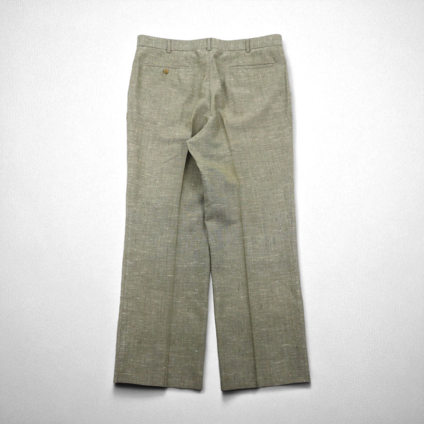 Vintage 90s Linen Suit TENGEN NEO PRETA 90年代 リネン混 2B サマースーツ セットアップ M ベージュ 麻 ペイズリー柄 裏地 ワイド