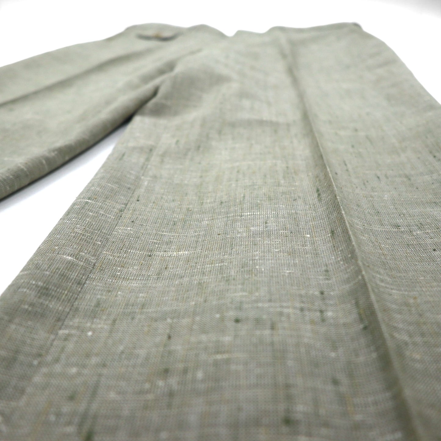 Vintage 90s Linen Suit TENGEN NEO PRETA 90年代 リネン混 2B サマースーツ セットアップ M ベージュ 麻 ペイズリー柄 裏地 ワイド