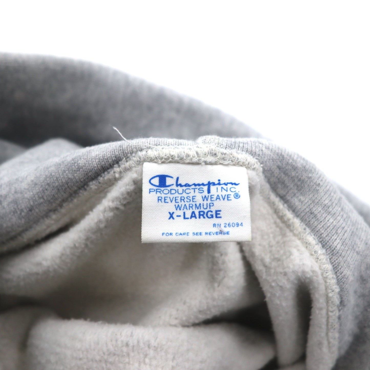 Champion リバースウィーブ REVERSE WEAVE プルオーバーパーカー XL グレー スクリプトロゴ刺繍 青単タグ 復刻 C3-L107