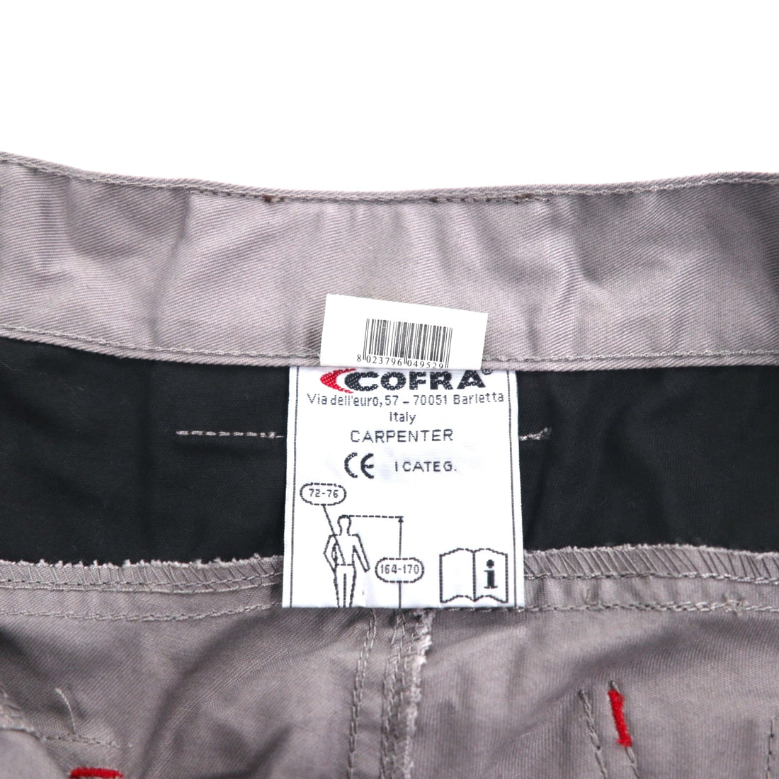 COFRA Eurowork Double Knee Utility Cargo Pants Work Pants M Grey Cotton Polyester