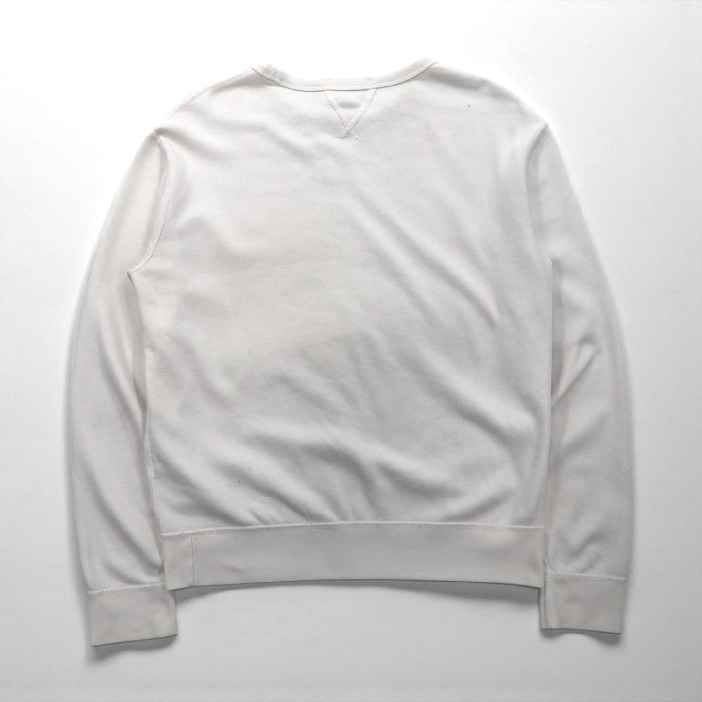 Polo Ralph Lauren ポロベア 前V スウェット トレーナー M ホワイト コットン
