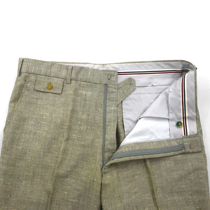 Vintage 90s Linen Suit TENGEN NEO PRETA 90年代 リネン混 2B サマースーツ セットアップ M ベージュ 麻 ペイズリー柄 裏地 ワイド