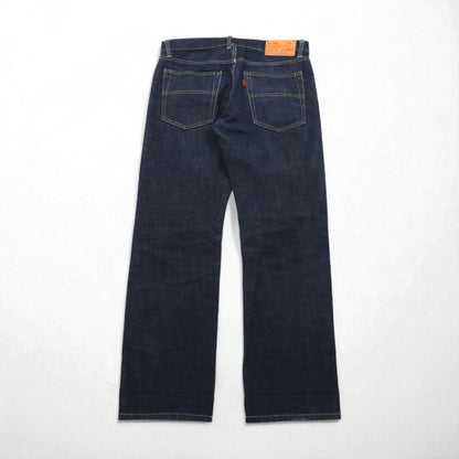 Calee Selvedge Rigid Straight Denim Pants, XL, Indigo Blue, Made in Japan