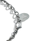 FENDI Selleria Logo Plate Chain Bracelet Silver STERLING 925