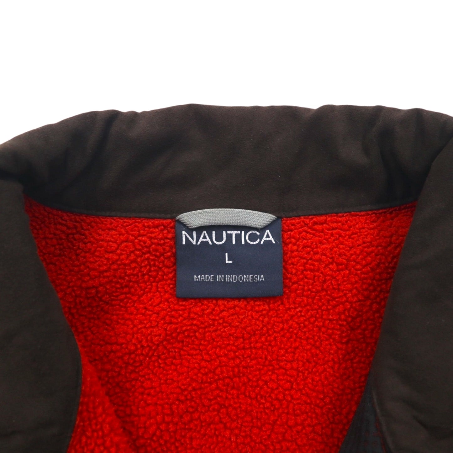 NAUTICA フルジップ フリースジャケット L レッド OUTERLITE SERIES ダブルジップ NAUTEX