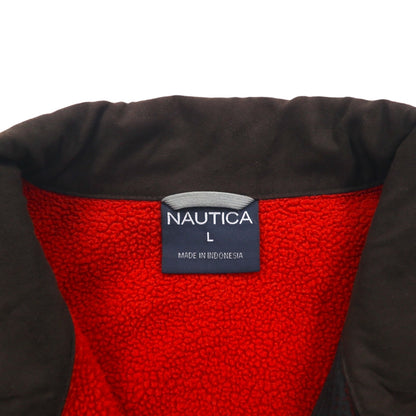NAUTICA フルジップ フリースジャケット L レッド OUTERLITE SERIES ダブルジップ NAUTEX