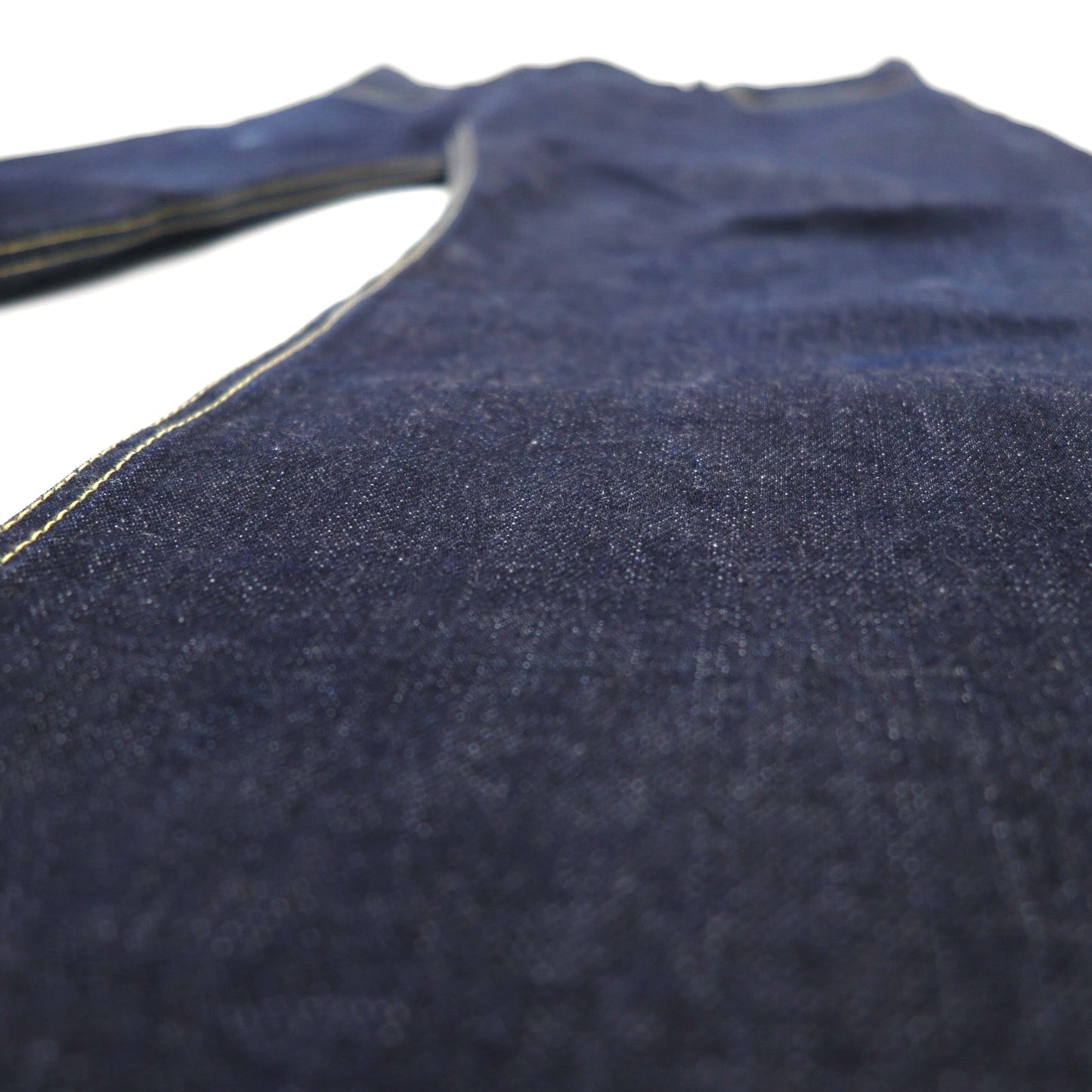 Calee Selvedge Rigid Straight Denim Pants, XL, Indigo Blue, Made in Japan