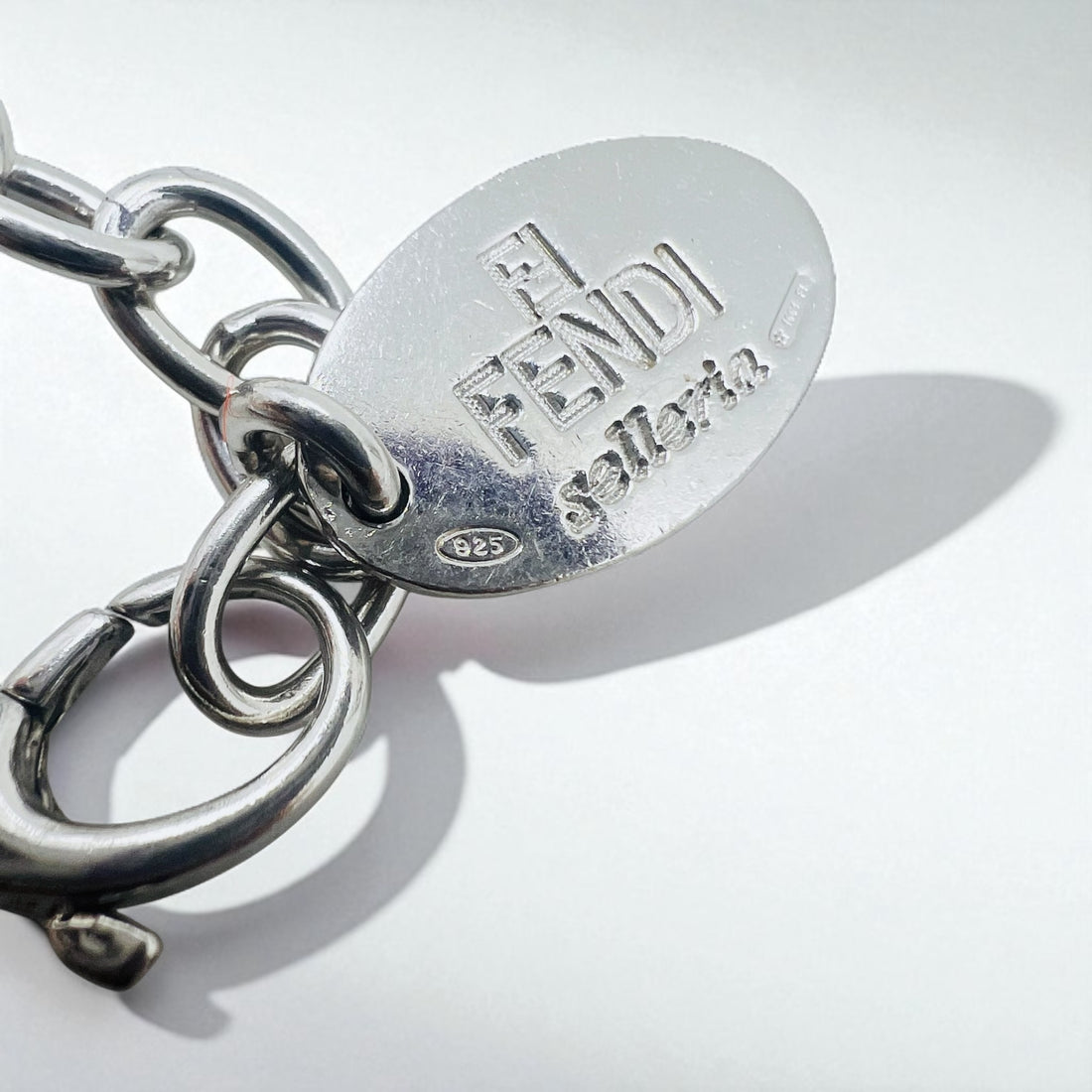 FENDI セレリア selleria ロゴプレート チェーン ブレスレット シルバー STERLING 925