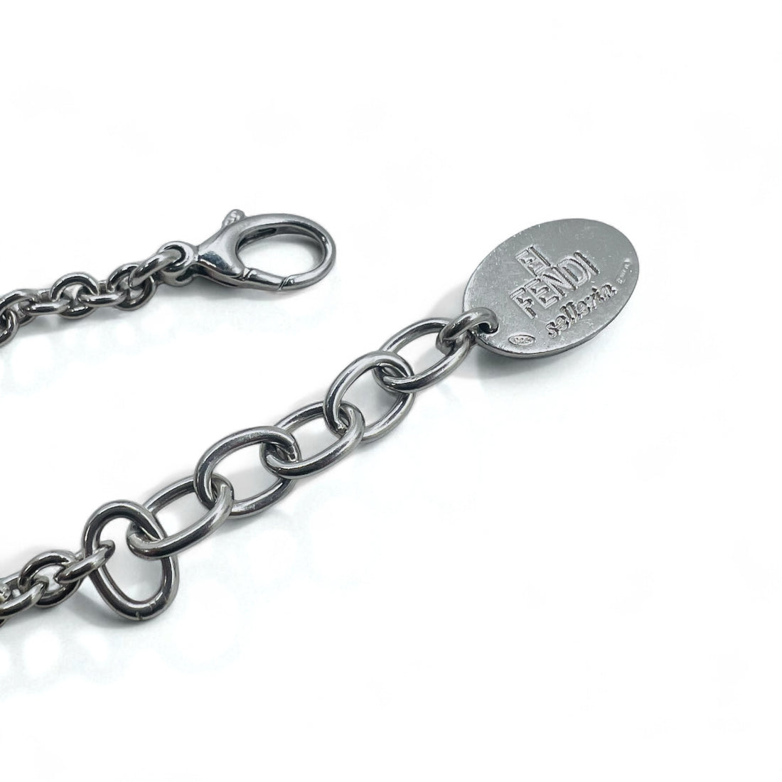 FENDI セレリア selleria ロゴプレート チェーン ブレスレット シルバー STERLING 925