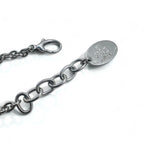 FENDI Selleria Logo Plate Chain Bracelet Silver STERLING 925