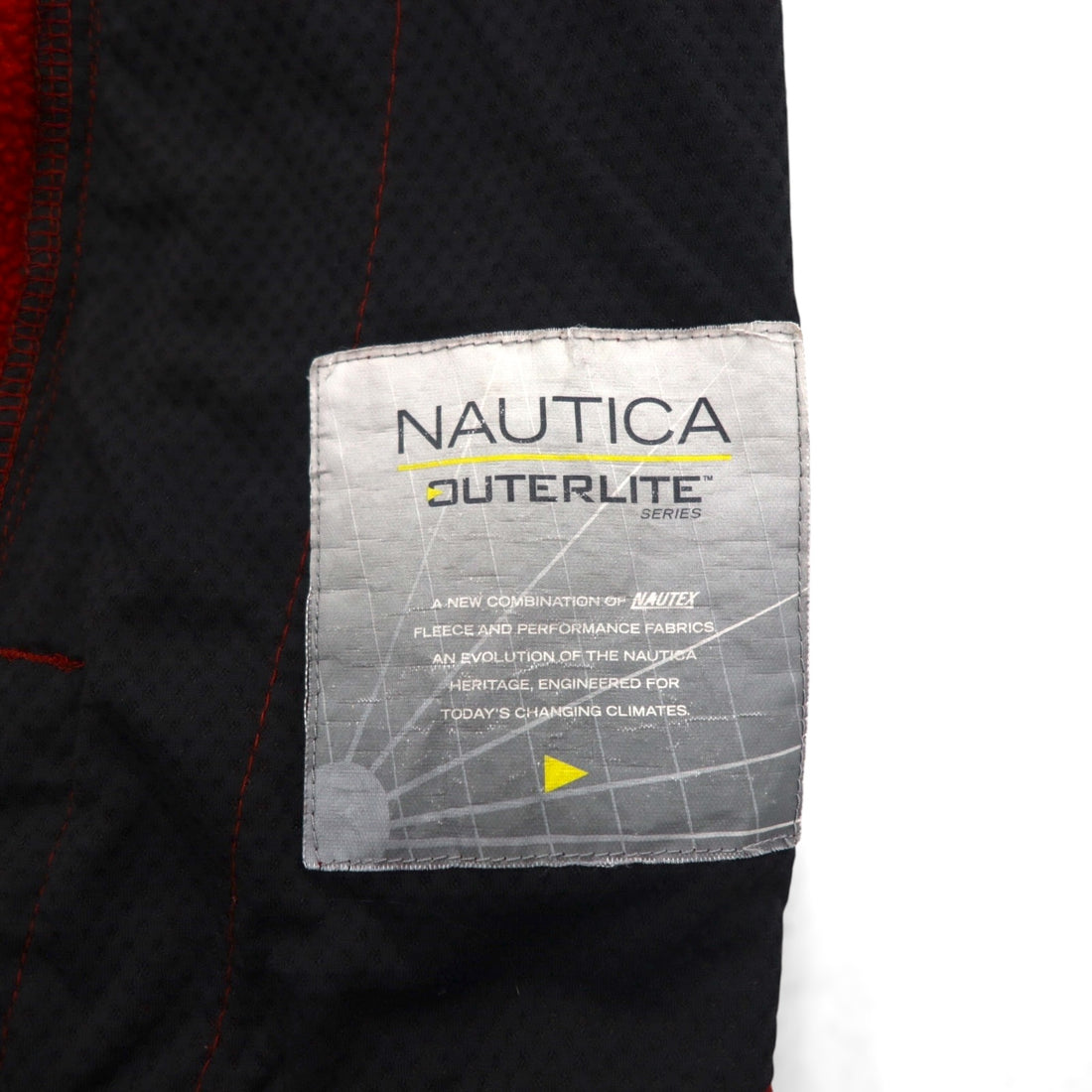 NAUTICA Full Zip Fleece Jacket L Red OUTERLITE SERIES Double NAUTEX