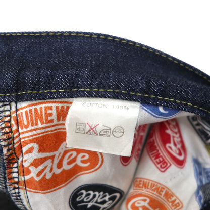 Calee Selvedge Rigid Straight Denim Pants, XL, Indigo Blue, Made in Japan