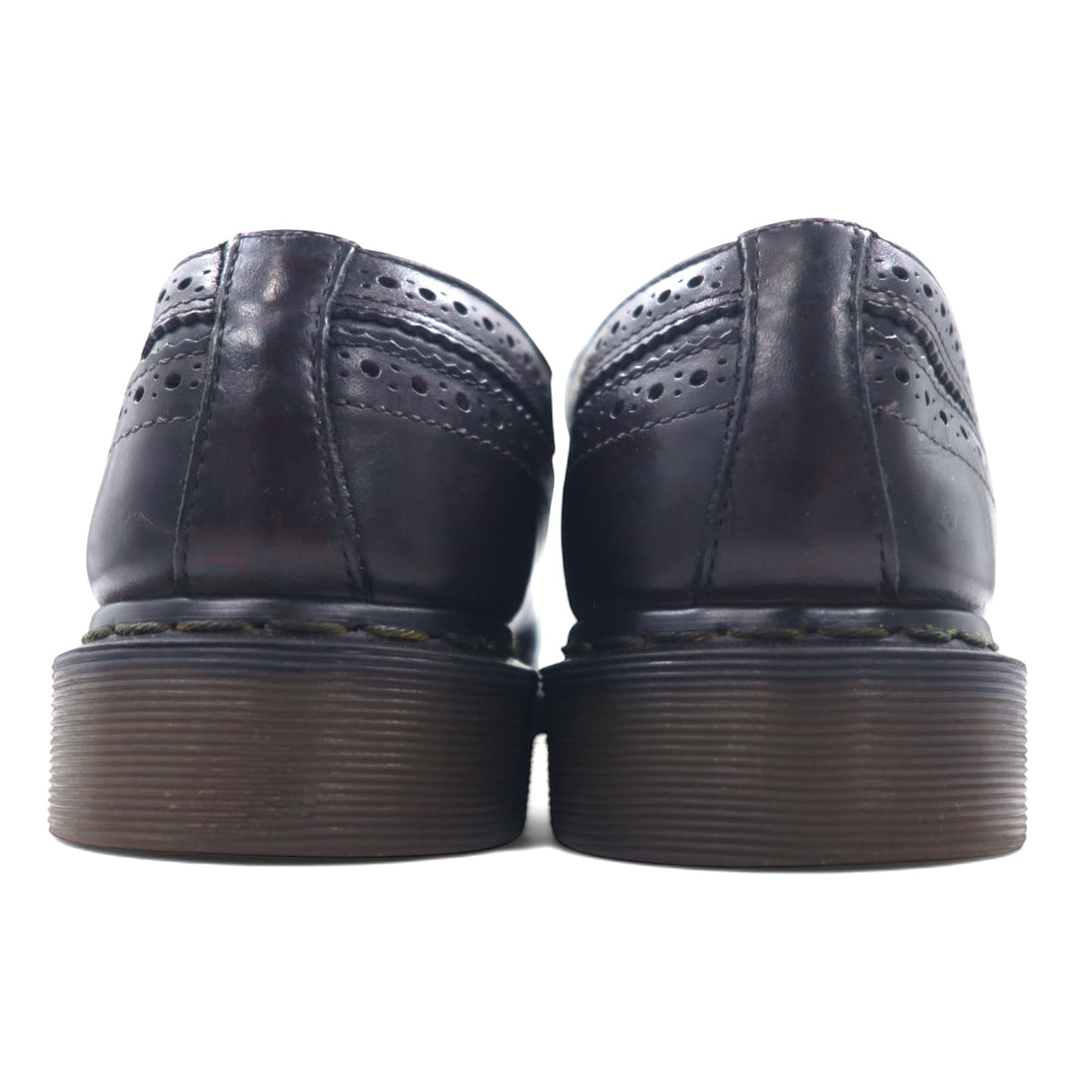 Dr. Martens Full Brogue Wingtip Dress Shoes 29cm Brown Leather Medallion 3989