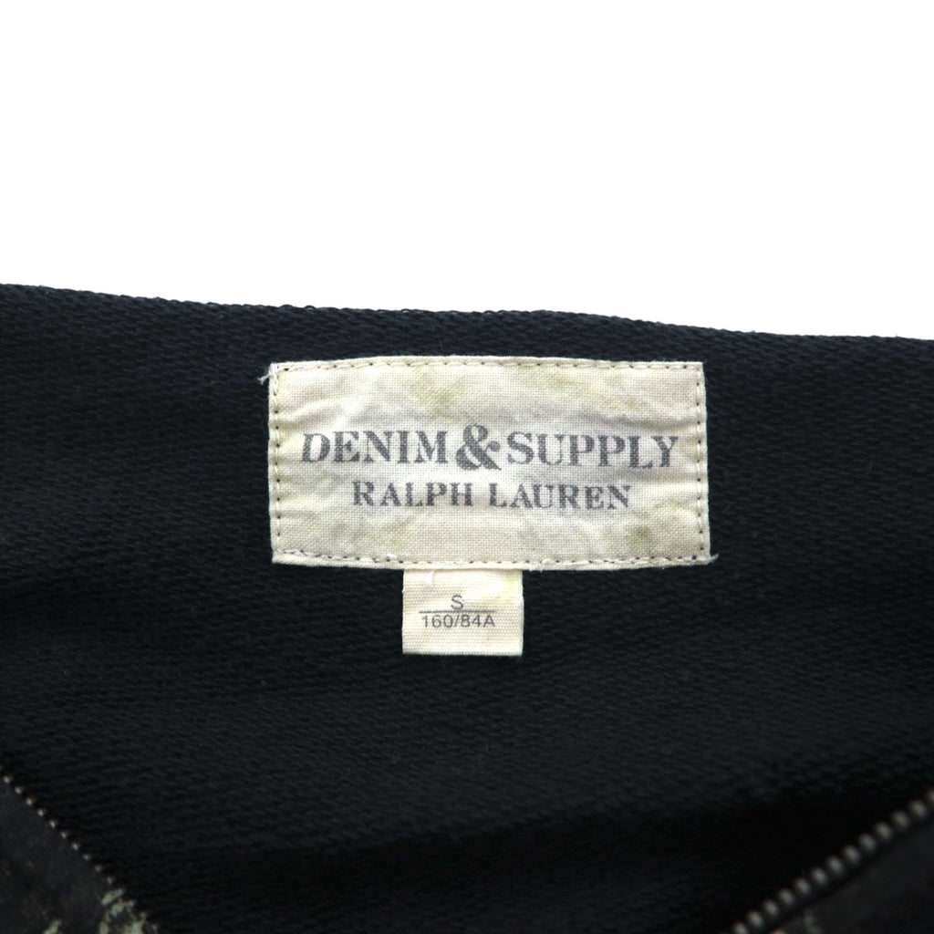 DENIM &amp; SUPPLY RALPH LAUREN Indian Print Full Zip Hoodie S Black Cotton