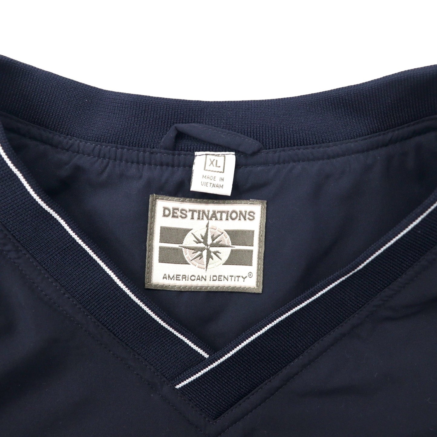 DESTINATIONS AMERICAN IDENTITY ピステ プルオーバー ナイロンジャケット XL ネイビー ポリエステル Team TOYO ワンポイント刺繍 ビッグサイズ