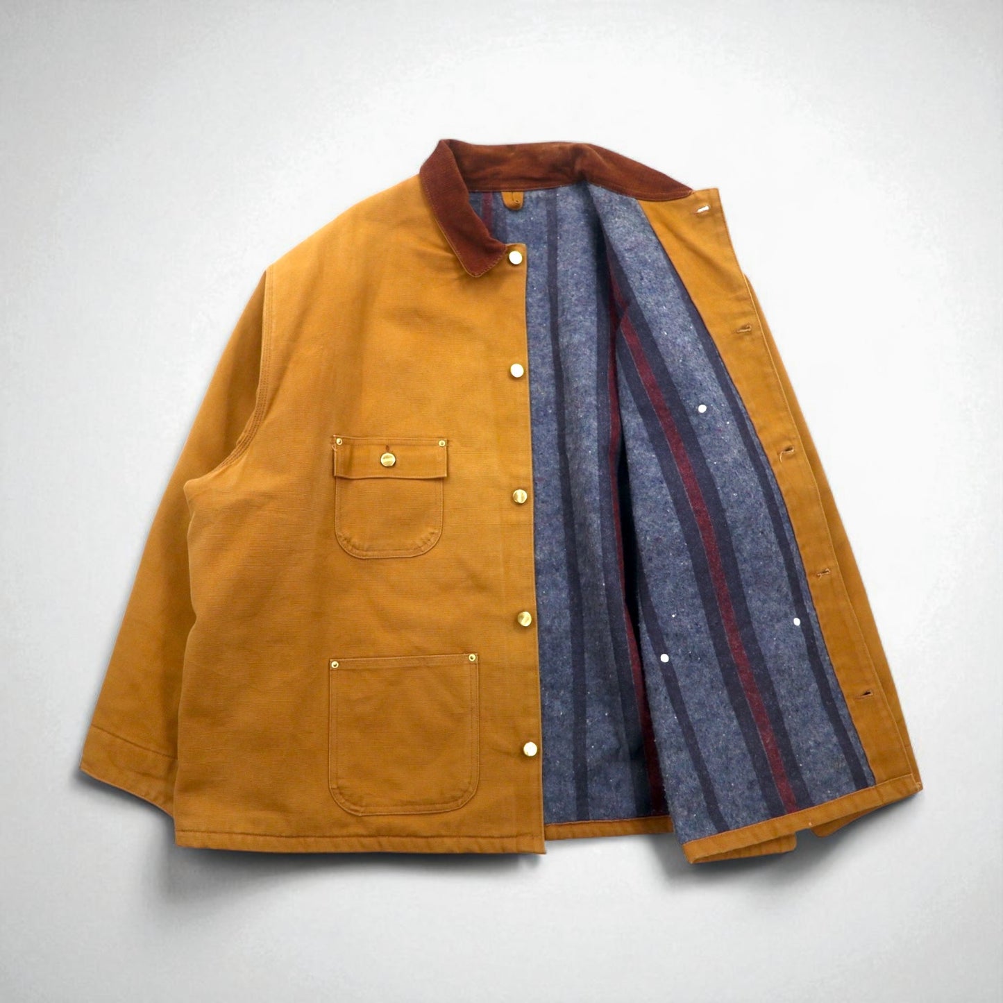 Carhartt Michigan Duck Chore Coat/Coverall, 2XL, Camel, Blanket Liner, Corduroy Collar, Oversized