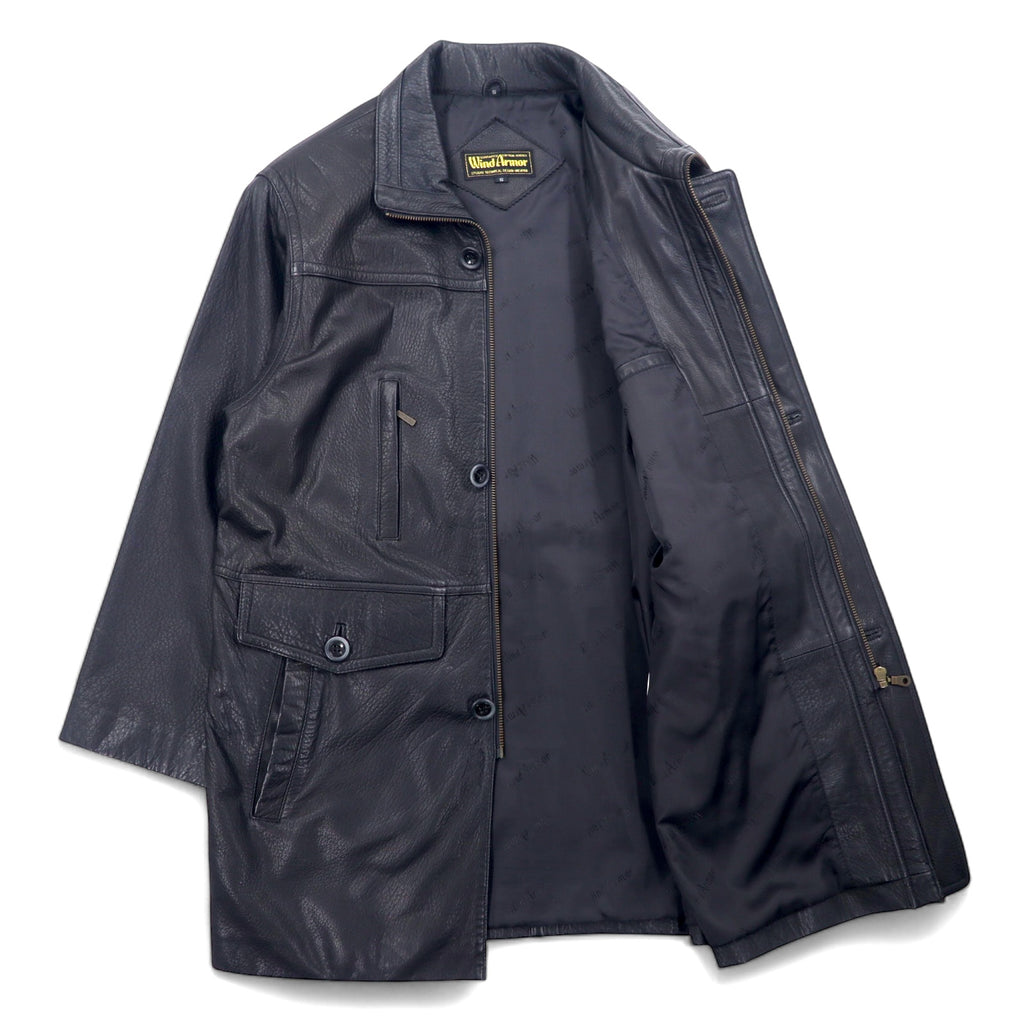 Wind Armour Deerskin British Leather Car Coat, Large, Black, Deerskin