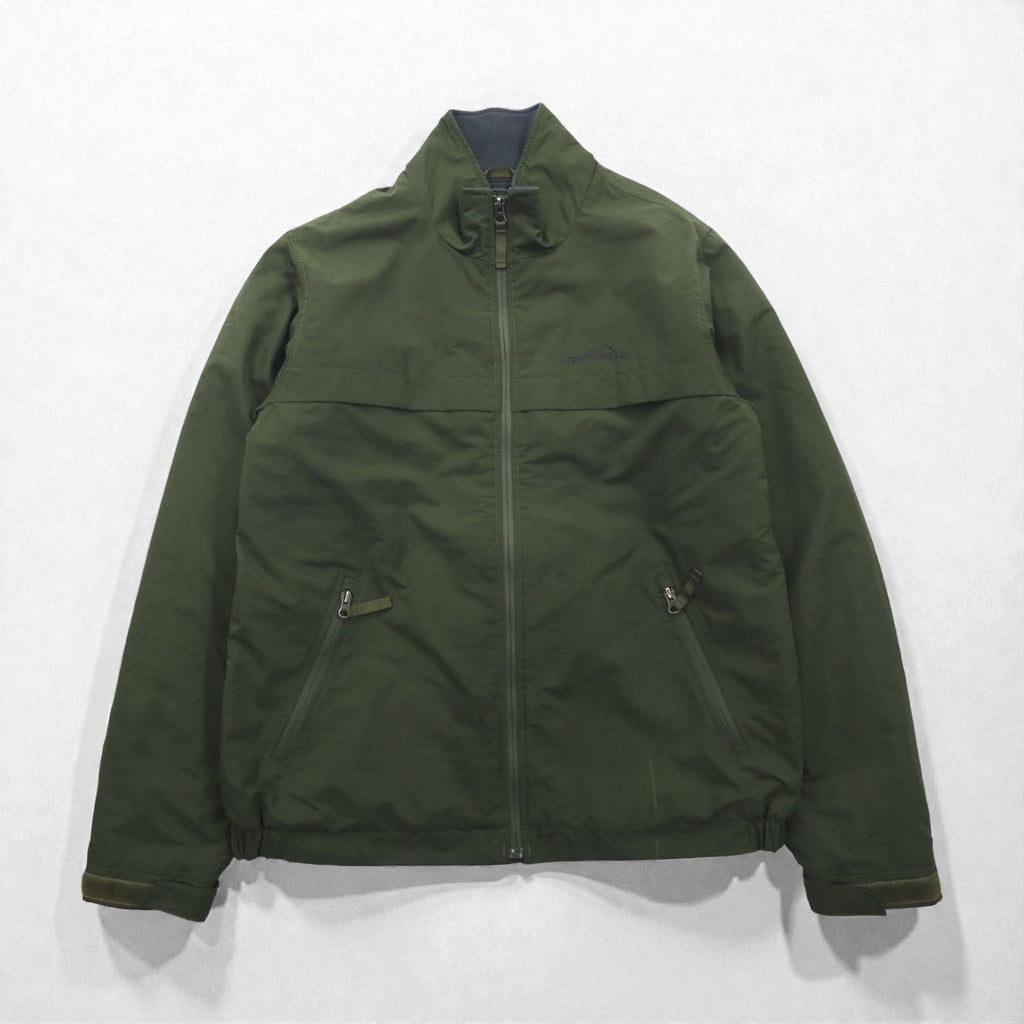 Eddie Bauer Fleece-Lined Padded Nylon Jacket Blouson Medium Khaki Thermore