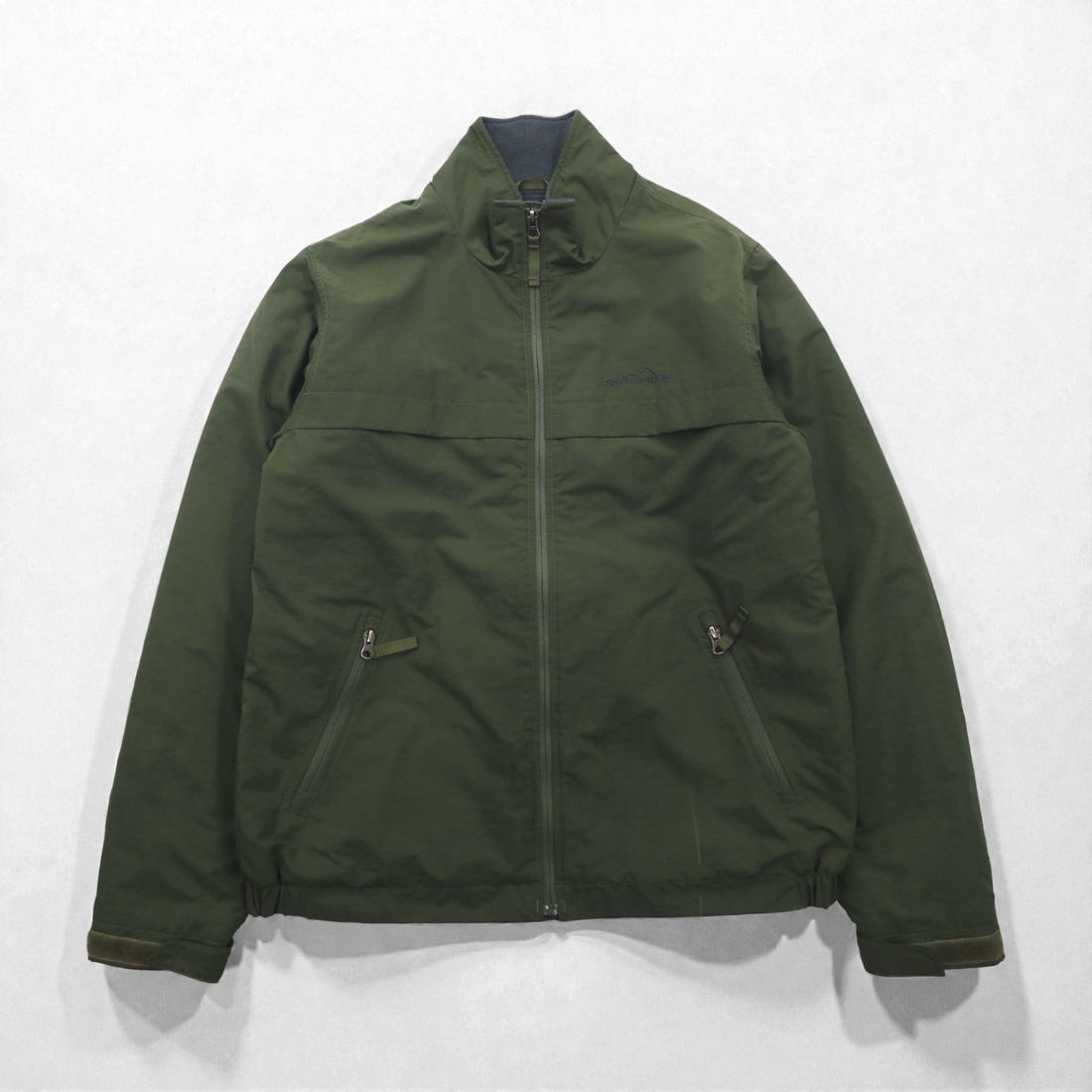 Eddie Bauer Fleece-Lined Padded Nylon Jacket Blouson Medium Khaki Thermore
