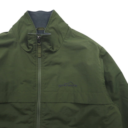 Eddie Bauer フリースライニング 中綿 ナイロンジャケット ブルゾン M カーキ Thermore