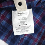 Anachronorm カバーオール シャツ ジャケット S ブルー チェック コットン 日本製