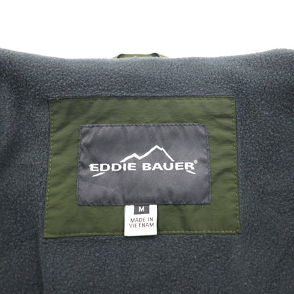 Eddie Bauer フリースライニング 中綿 ナイロンジャケット ブルゾン M カーキ Thermore