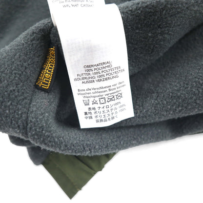 Eddie Bauer フリースライニング 中綿 ナイロンジャケット ブルゾン M カーキ Thermore