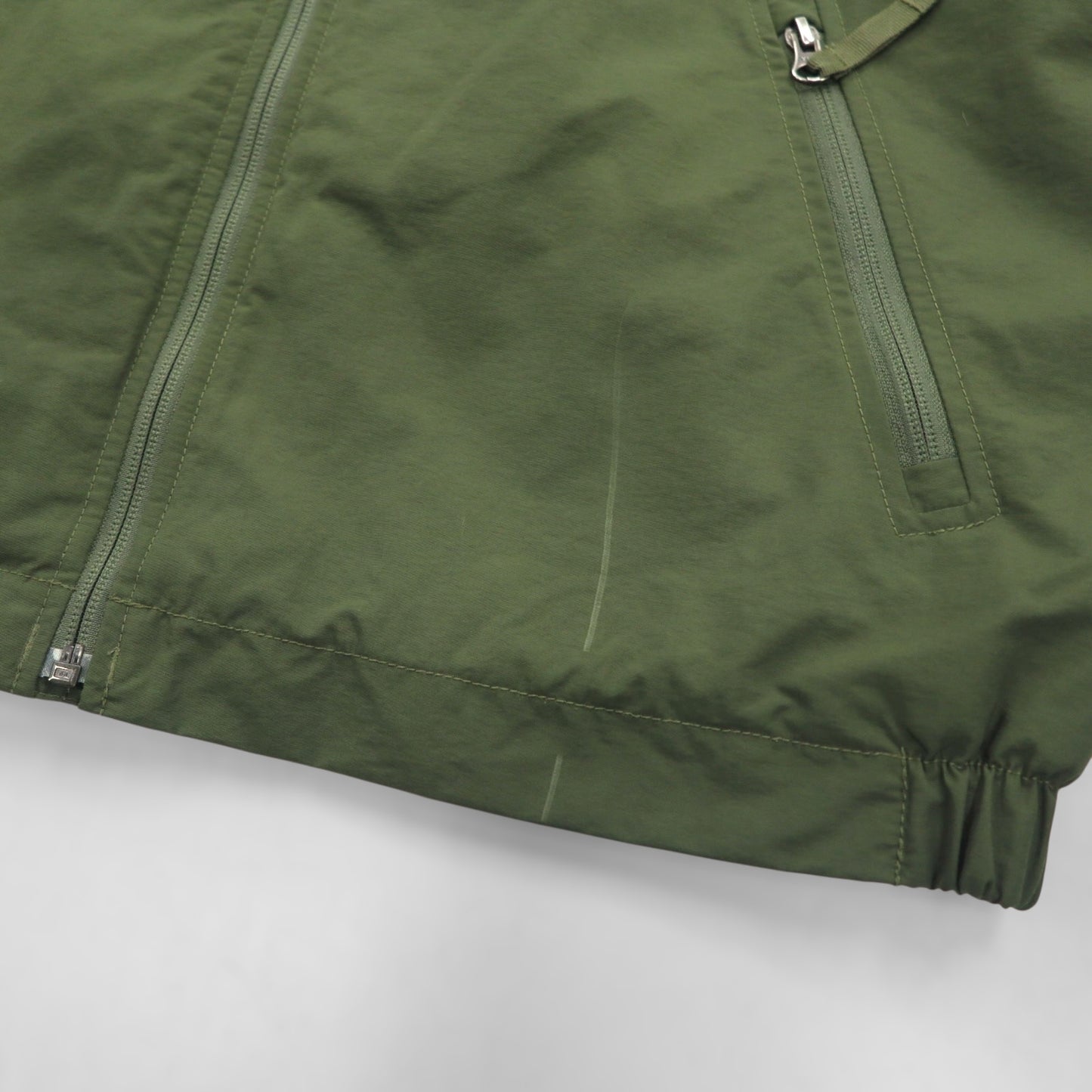 Eddie Bauer フリースライニング 中綿 ナイロンジャケット ブルゾン M カーキ Thermore