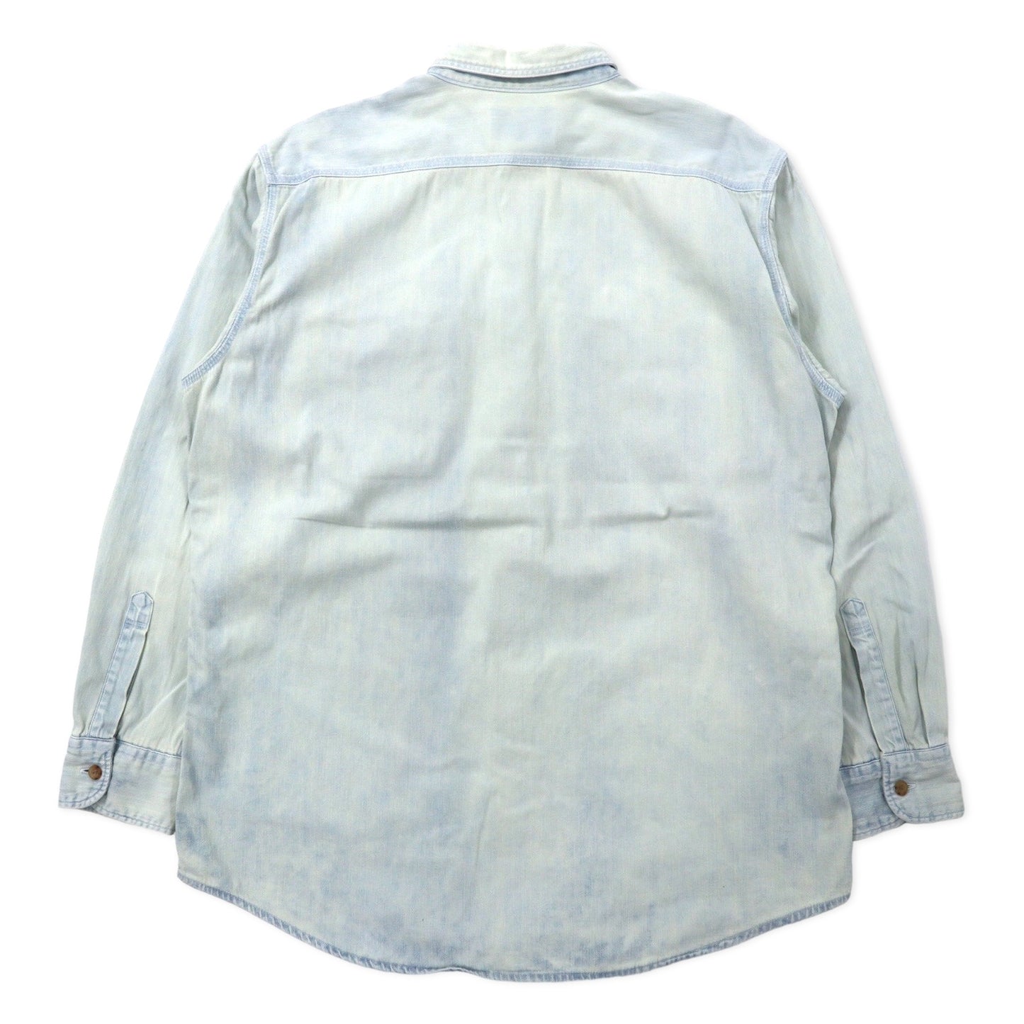 Levi's 90s Ice Wash Denim Shirt, Large, Blue, Cotton, Orange Tab