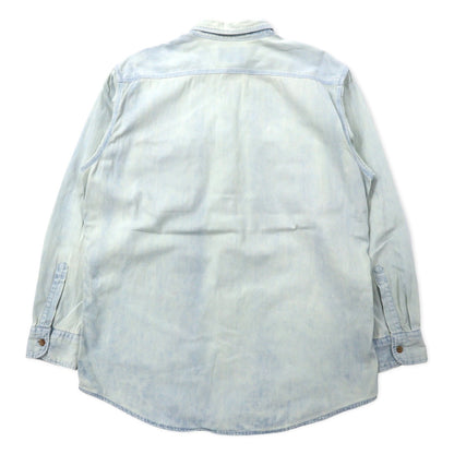 Levi's 90s Ice Wash Denim Shirt, Large, Blue, Cotton, Orange Tab