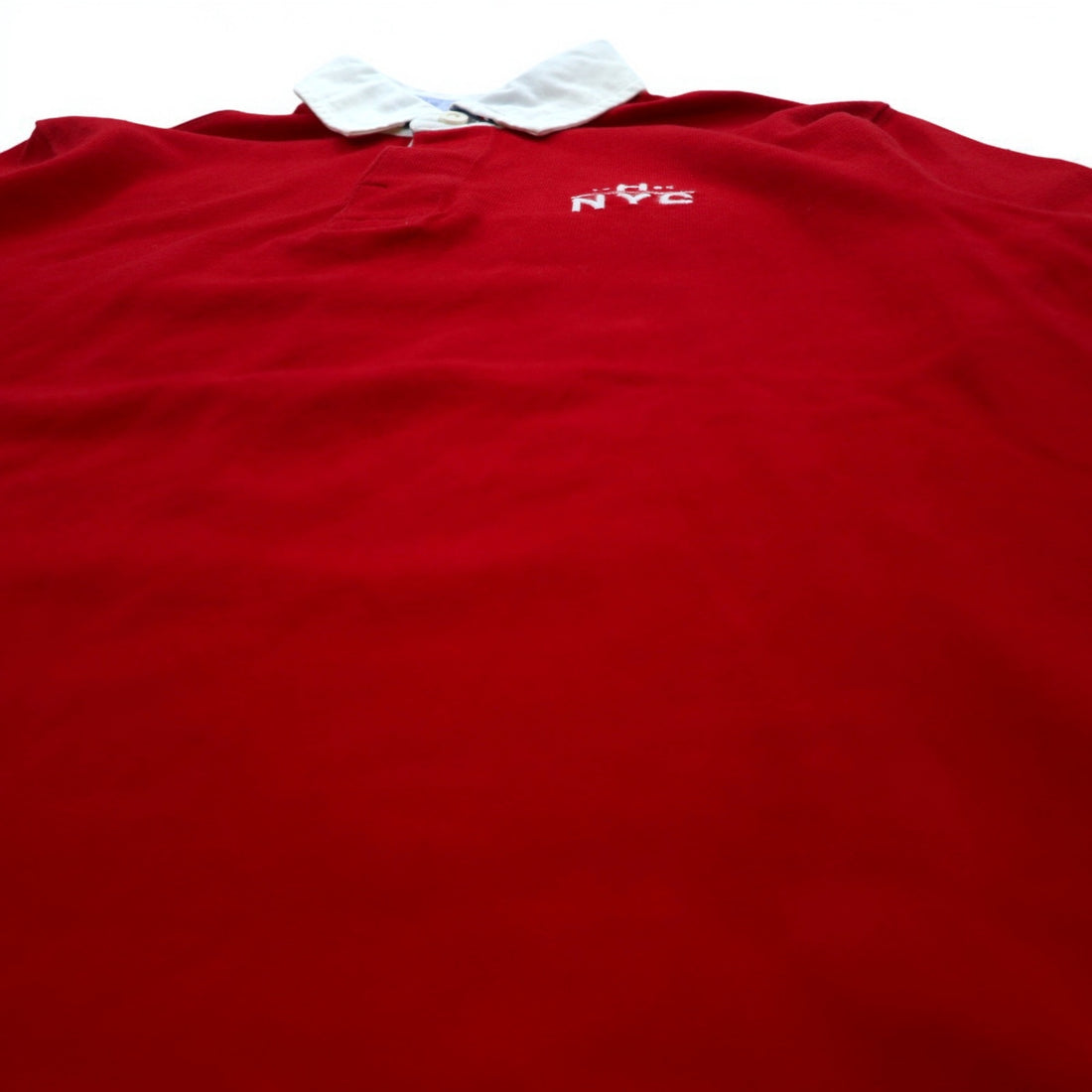 TOMMY HILFIGER Rugby Shirt M Red Cotton Logo Embroidery MW0MW06611
