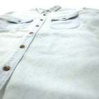 Levi's 90s Ice Wash Denim Shirt, Large, Blue, Cotton, Orange Tab