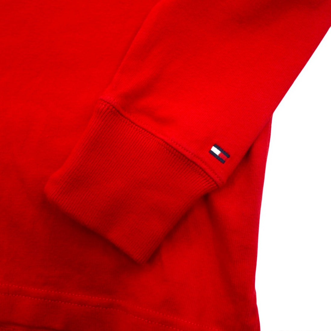 TOMMY HILFIGER Rugby Shirt M Red Cotton Logo Embroidery MW0MW06611