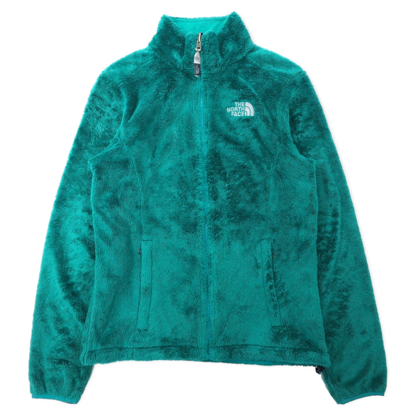 日本然リトテ-古着オンライン-THE NORTH FACE シェルパ フリースジャケット XS グリーン ポリエステル ロゴ刺繍-THE NORTH FACE Shelpa FLEECE Jacket XS Green Poliester Logo Embroidery