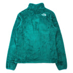 THE NORTH FACE Sherpa Fleece Jacket XS Green Polyester Logo Embroidery
