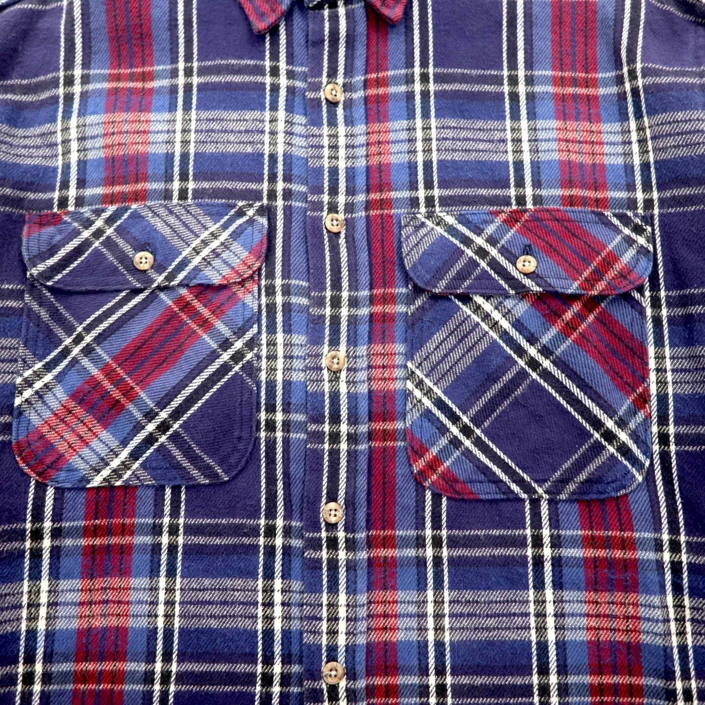 90s USA Vintage Flannel Shirt FIELDMASTER ヘビー フランネルシャツ XL チェック 胸ポケット USA製 90年代