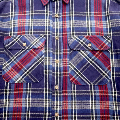 90s USA Vintage Flannel Shirt FIELDMASTER ヘビー フランネルシャツ XL チェック 胸ポケット USA製 90年代