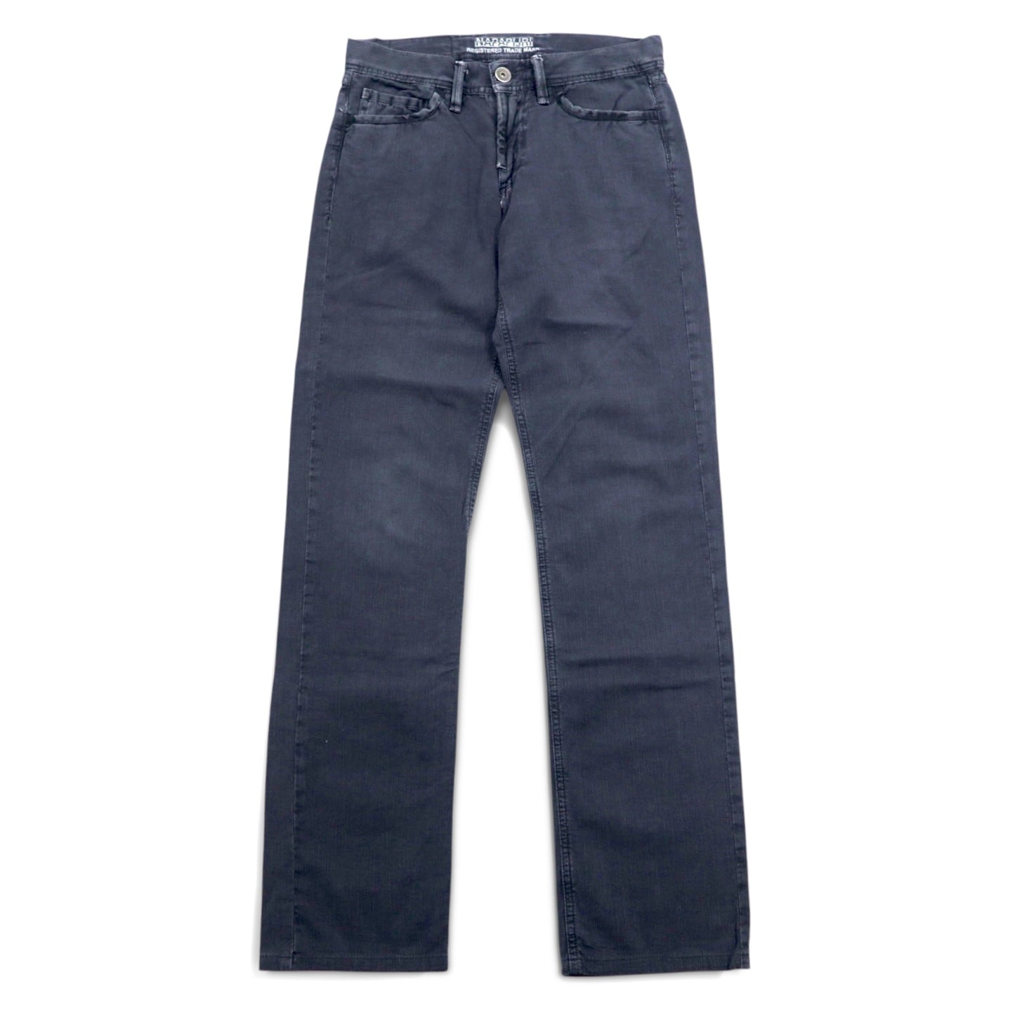 NAPAPIJRI ルーマニア製 ブラック デニムパンツ M グレー ストレート N0YUNUH89