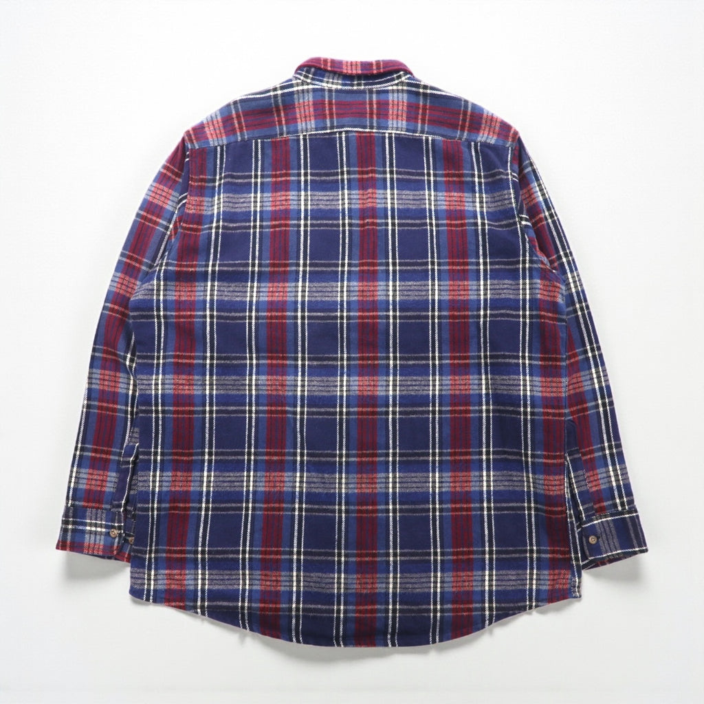 90s USA Vintage Flannel Shirt FIELDMASTER ヘビー フランネルシャツ XL チェック 胸ポケット USA製 90年代