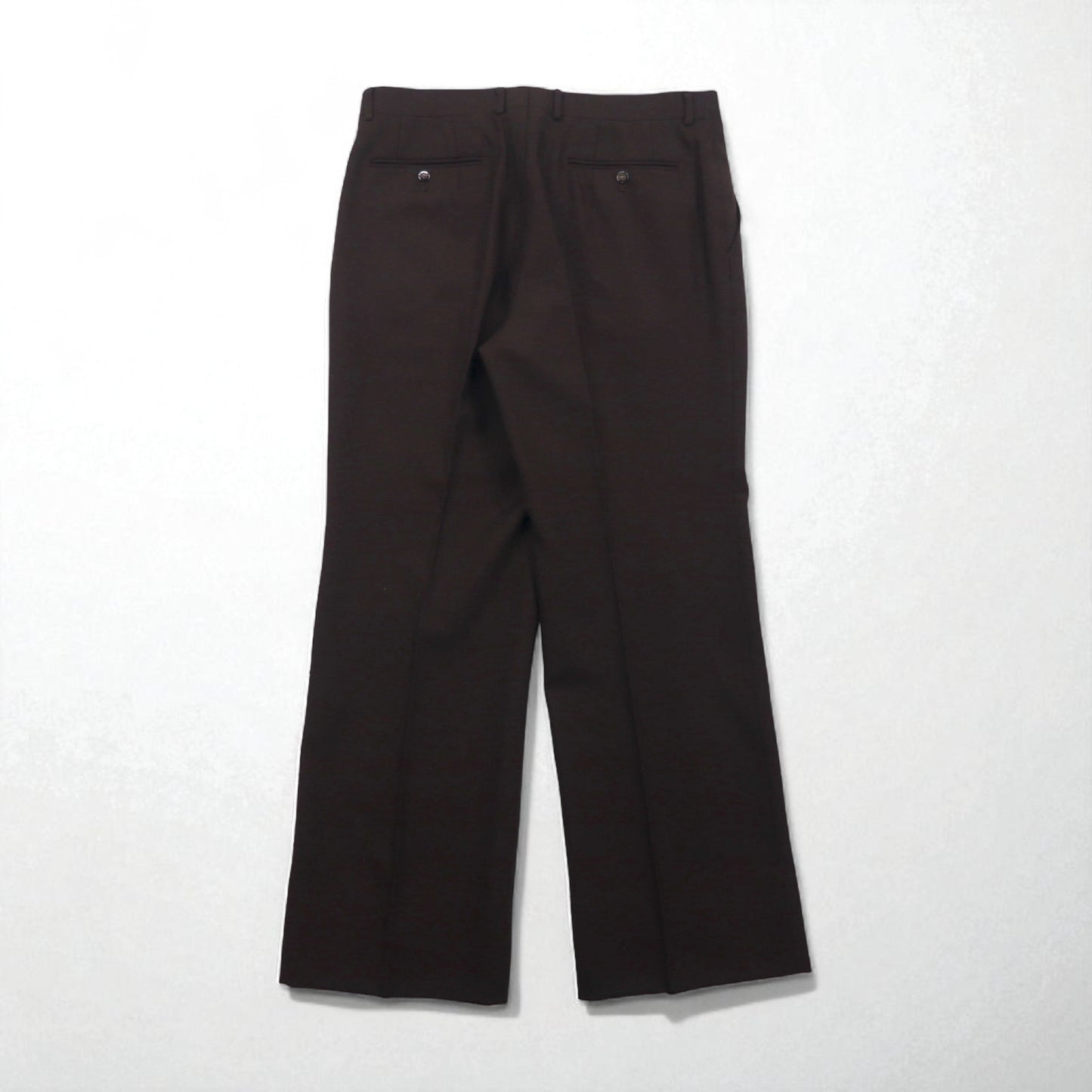 LANVIN ダブルブレスト ピークドラペル スーツ ブレザー セットアップ L ダークブラウン ウール メタルボタン ワイド