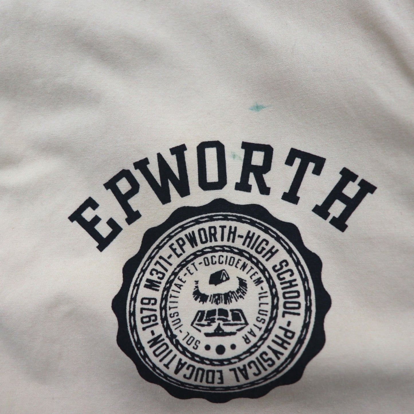 Champion ランタグ 復刻 スポーツジャケット ブルゾン L ベージュ リブライン 刺繍ワッペン