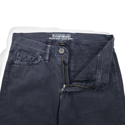 NAPAPIJRI ルーマニア製 ブラック デニムパンツ M グレー ストレート N0YUNUH89