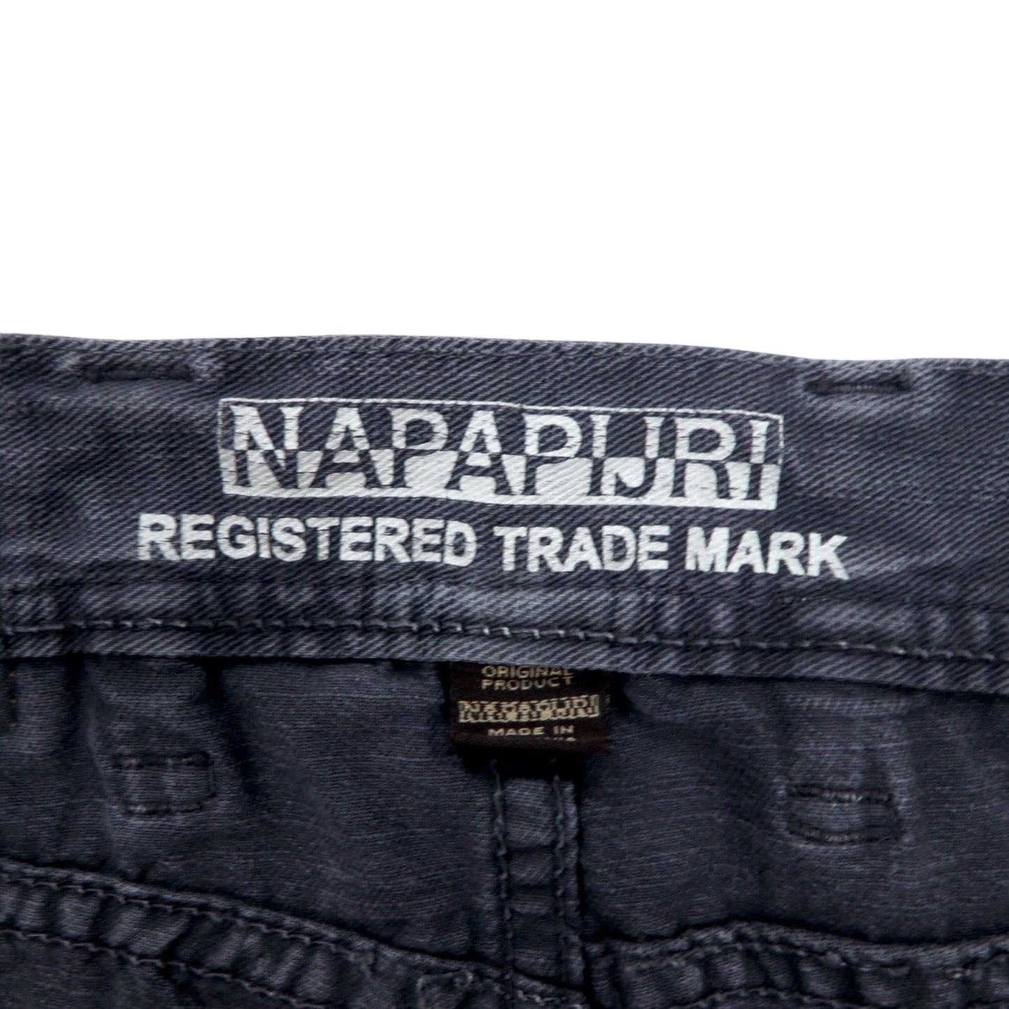 NAPAPIJRI ルーマニア製 ブラック デニムパンツ M グレー ストレート N0YUNUH89