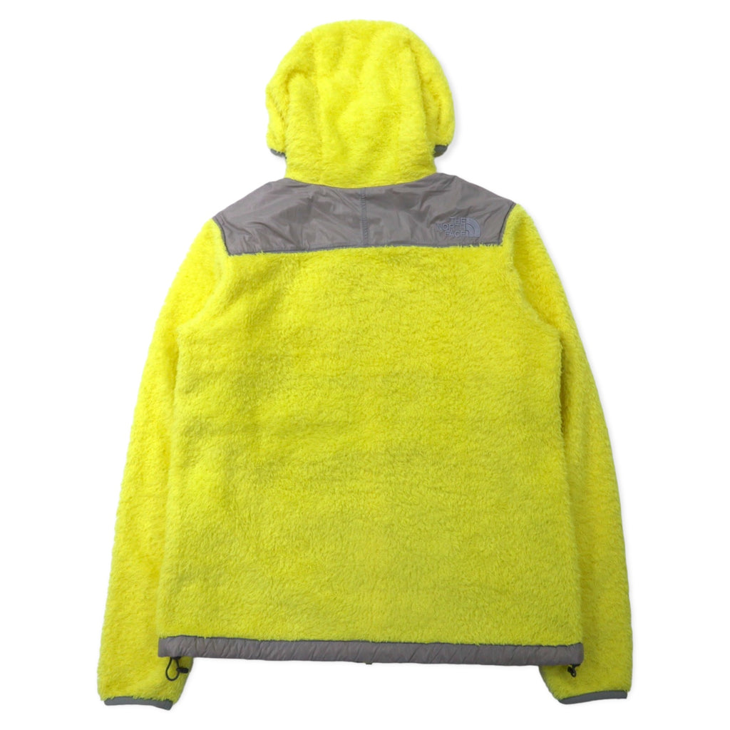 THE NORTH FACE Denali Hoodie Sherpa Fleece M Yellow Polyester Logo Embroidery NAW45003
