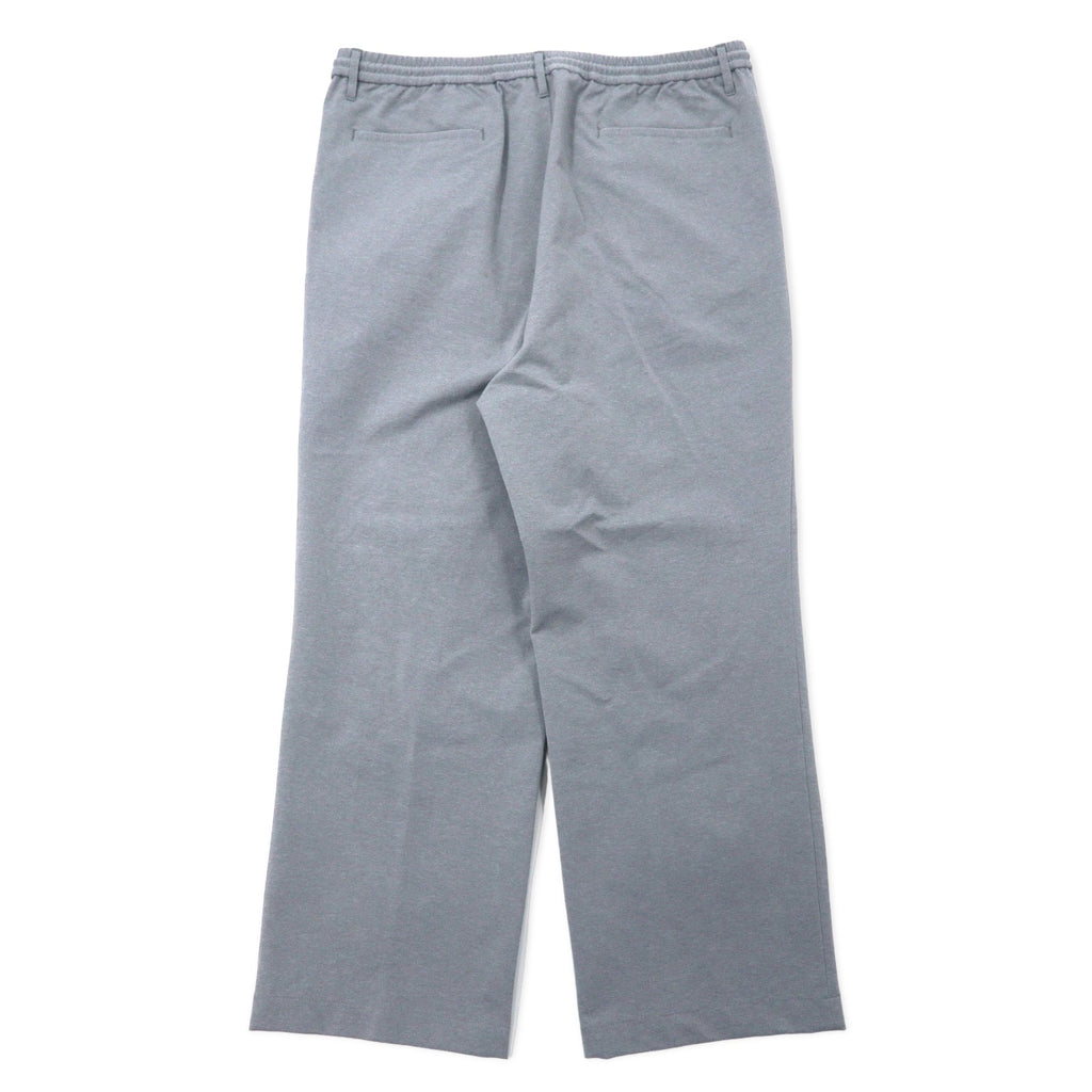 LACOSTE ストレッチ ストレート トラウザーズ イージーパンツ 46 グレー ポリエステル RELAXED FIT HH073EL